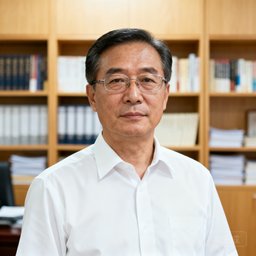 一位戴着眼镜的文质彬彬的中年政府体育官员头像，他身穿白色衬衫，背景是整洁的办公室书架，气质沉稳可靠。
